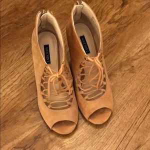 Jordane Camel Wedge Heel